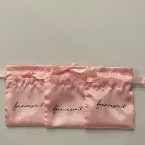 Francesca's Collections Blush Satin Pouch